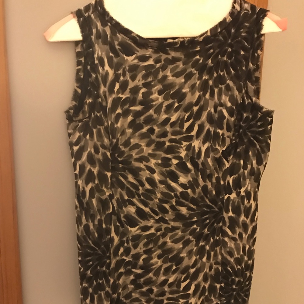 Ann Taylor Silk Black and White Dress